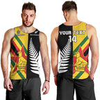 Custom New Zealand and Zimbabwe Men Tank Top NZ Fern Zim Flag Half Style