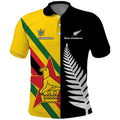 Custom New Zealand and Zimbabwe Polo Shirt NZ Fern Zim Flag Half Style