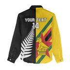 Custom New Zealand and Zimbabwe Women Casual Shirt NZ Fern Zim Flag Half Style