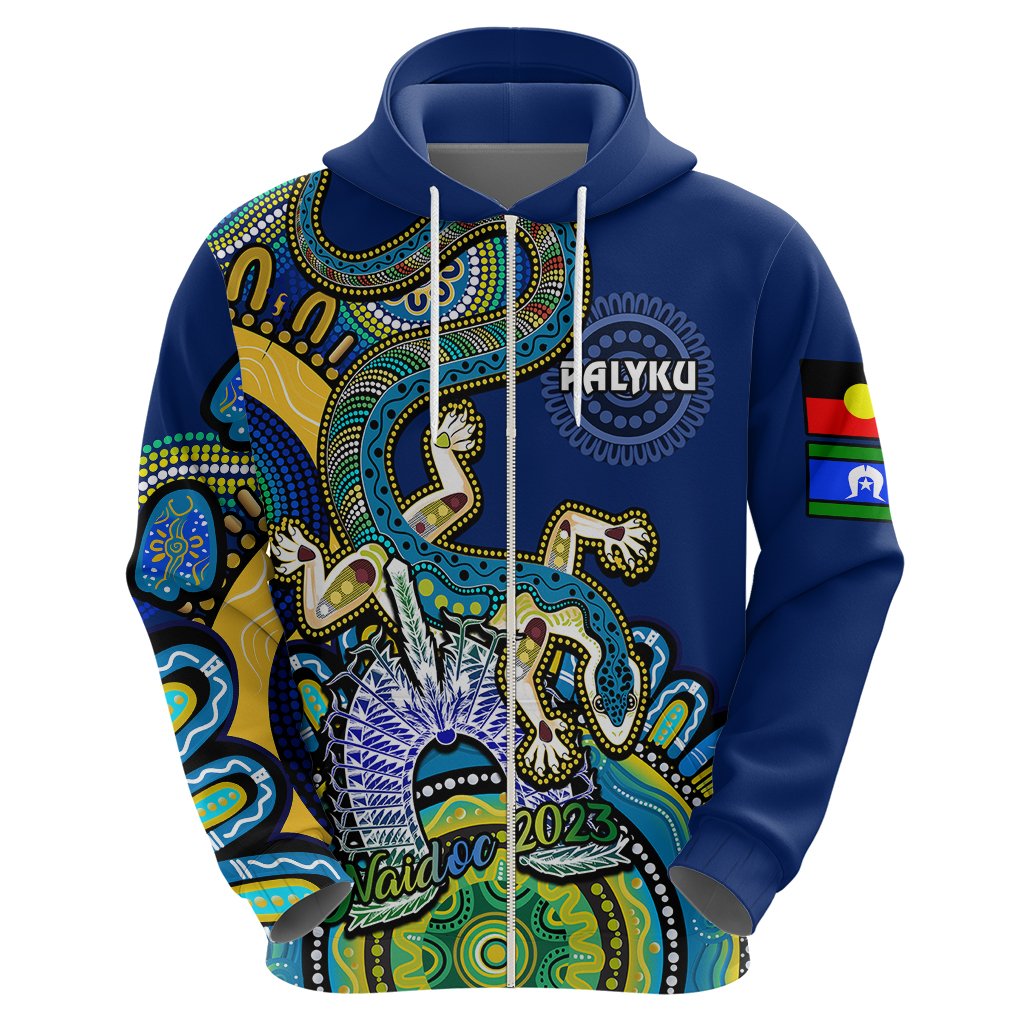 custom-text-and-number-australia-naidoc-2023-hoodie-palyku-indigenous-lizard-for-our-elders