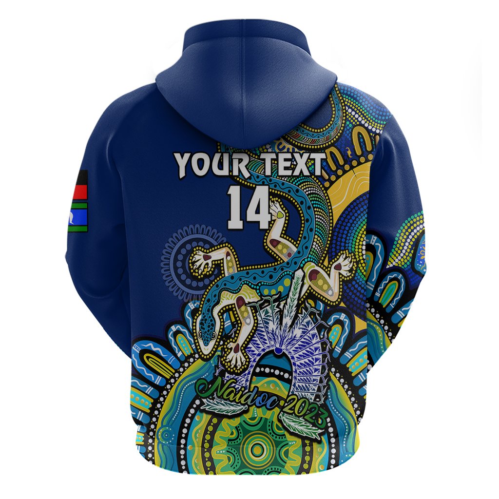 custom-text-and-number-australia-naidoc-2023-hoodie-palyku-indigenous-lizard-for-our-elders