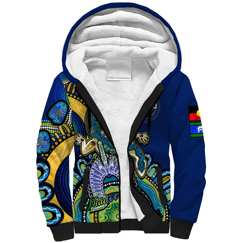 custom-text-and-number-australia-naidoc-2023-sherpa-hoodie-palyku-indigenous-lizard-for-our-elders