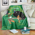 Personalised Australia Father's Day Blanket Cassowary Dad Cerbera Floribunda Aboriginal Art
