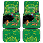 Personalised Australia Father's Day Car Mats Cassowary Dad Cerbera Floribunda Aboriginal Art