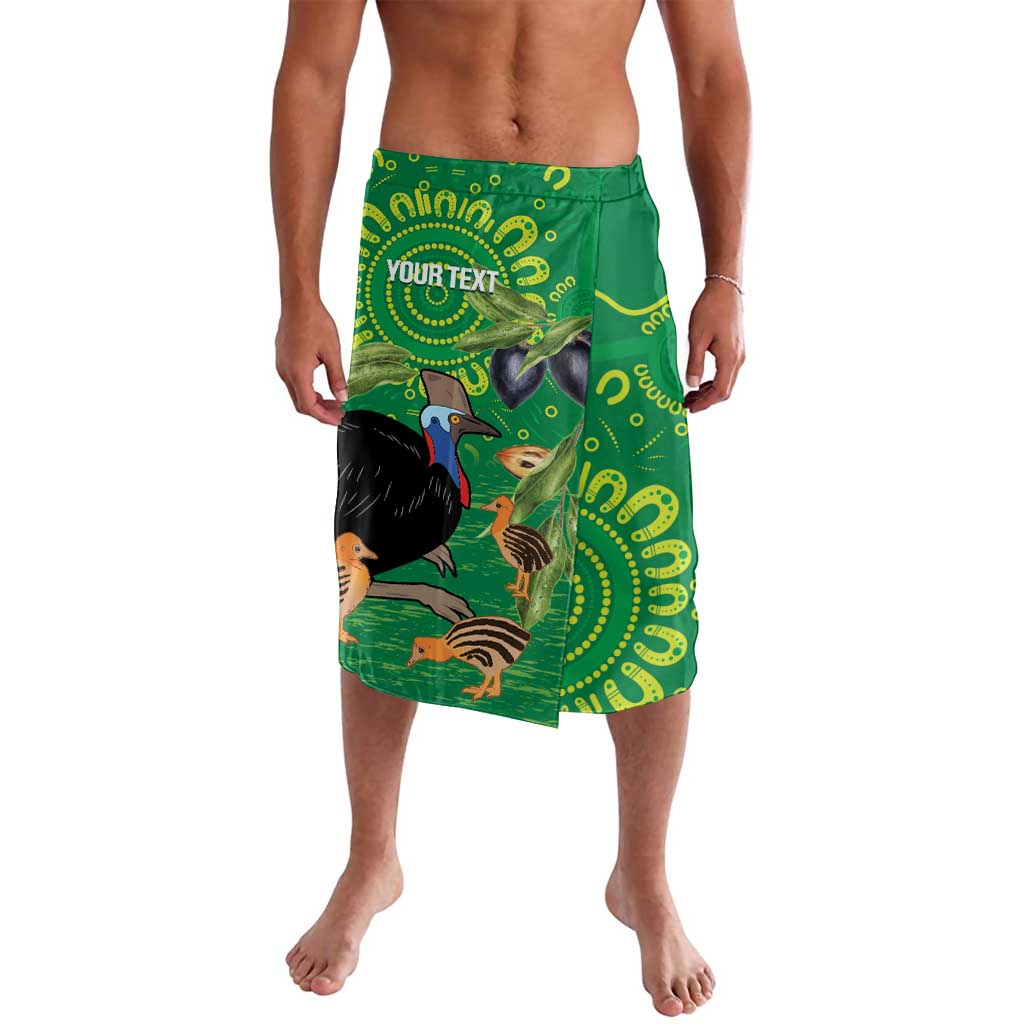 Personalised Australia Father's Day Lavalava Cassowary Dad Cerbera Floribunda Aboriginal Art