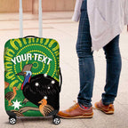 Personalised Australia Father's Day Luggage Cover Cassowary Dad Cerbera Floribunda Aboriginal Art