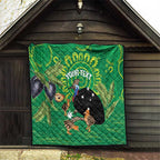 Personalised Australia Father's Day Quilt Cassowary Dad Cerbera Floribunda Aboriginal Art