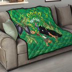 Personalised Australia Father's Day Quilt Cassowary Dad Cerbera Floribunda Aboriginal Art