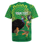 Personalised Australia Father's Day Rugby Jersey Cassowary Dad Cerbera Floribunda Aboriginal Art