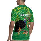 Personalised Australia Father's Day Rugby Jersey Cassowary Dad Cerbera Floribunda Aboriginal Art