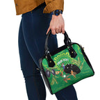 Personalised Australia Father's Day Shoulder Handbag Cassowary Dad Cerbera Floribunda Aboriginal Art