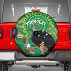 Personalised Australia Father's Day Spare Tire Cover Cassowary Dad Cerbera Floribunda Aboriginal Art