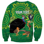 Personalised Australia Father's Day Sweatshirt Cassowary Dad Cerbera Floribunda Aboriginal Art