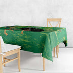 Personalised Australia Father's Day Tablecloth Cassowary Dad Cerbera Floribunda Aboriginal Art
