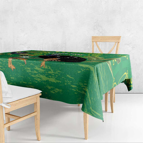 Personalised Australia Father's Day Tablecloth Cassowary Dad Cerbera Floribunda Aboriginal Art