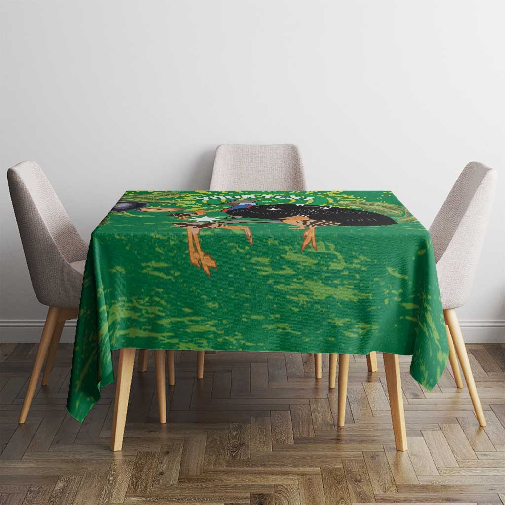Personalised Australia Father's Day Tablecloth Cassowary Dad Cerbera Floribunda Aboriginal Art
