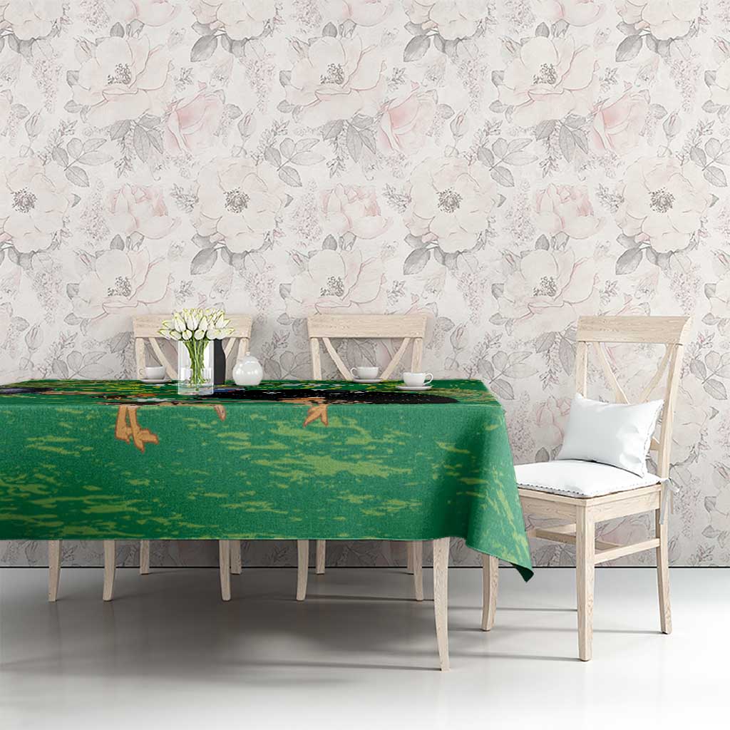 Personalised Australia Father's Day Tablecloth Cassowary Dad Cerbera Floribunda Aboriginal Art