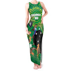 Personalised Australia Father's Day Tank Maxi Dress Cassowary Dad Cerbera Floribunda Aboriginal Art