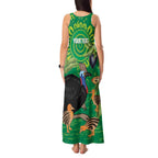 Personalised Australia Father's Day Tank Maxi Dress Cassowary Dad Cerbera Floribunda Aboriginal Art