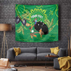 Personalised Australia Father's Day Tapestry Cassowary Dad Cerbera Floribunda Aboriginal Art