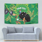 Personalised Australia Father's Day Tapestry Cassowary Dad Cerbera Floribunda Aboriginal Art