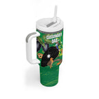 Personalised Australia Father's Day Tumbler With Handle Cassowary Dad Cerbera Floribunda Aboriginal Art