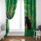Personalised Australia Father's Day Window Curtain Cassowary Dad Cerbera Floribunda Aboriginal Art