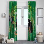 Personalised Australia Father's Day Window Curtain Cassowary Dad Cerbera Floribunda Aboriginal Art