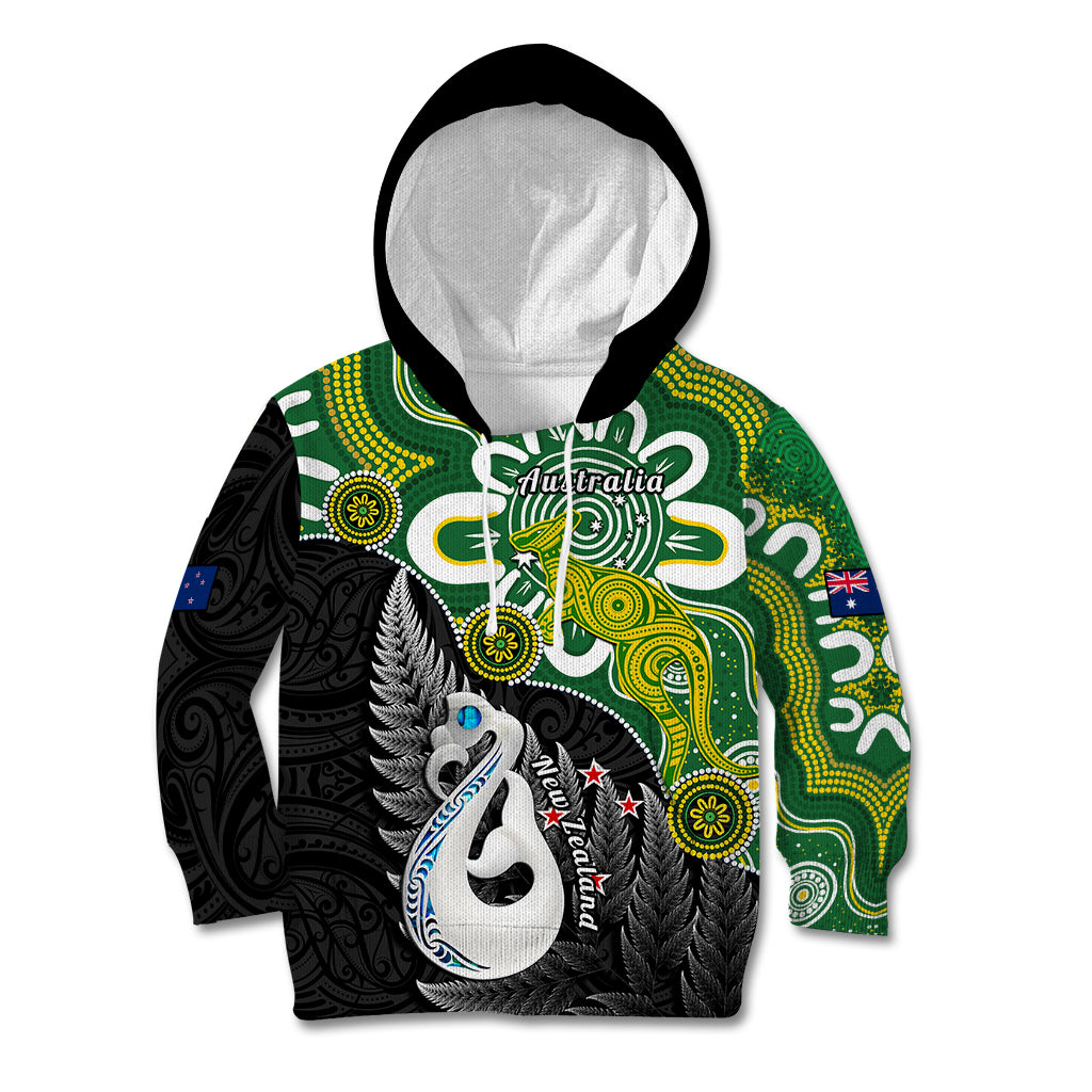 personalised-new-zealand-and-australia-kid-hoodie-aboriginal-mix-aotearoa-maori-unique-style