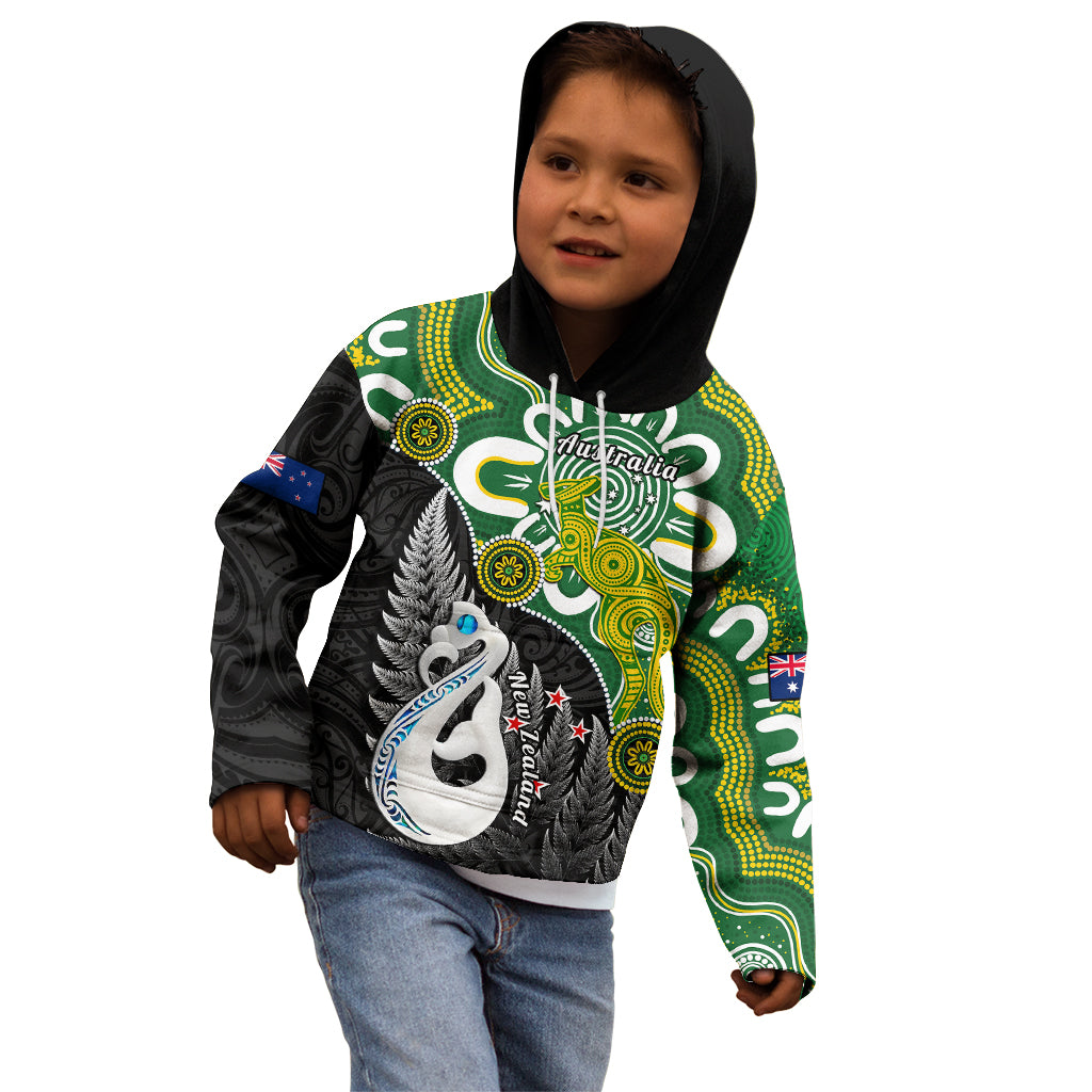 personalised-new-zealand-and-australia-kid-hoodie-aboriginal-mix-aotearoa-maori-unique-style
