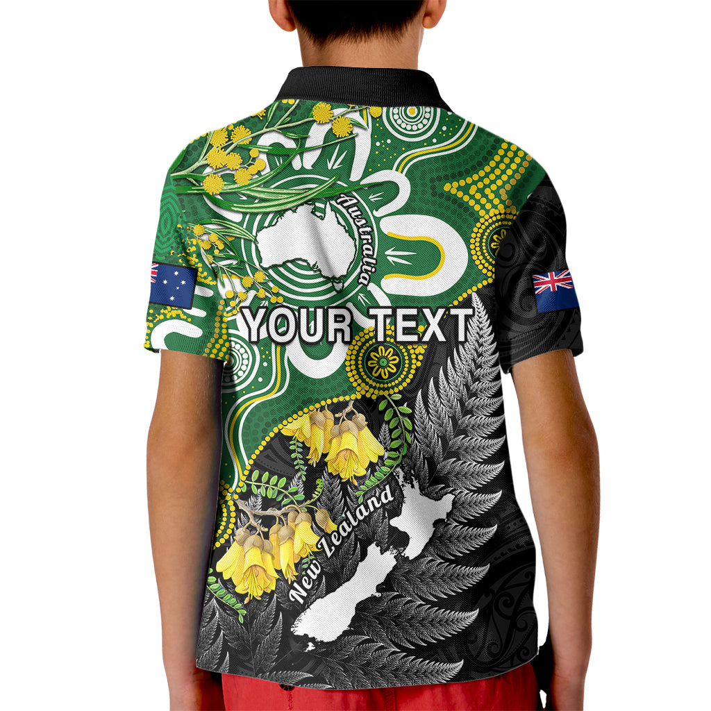 personalised-new-zealand-and-australia-kid-polo-shirt-aboriginal-mix-aotearoa-maori-unique-style
