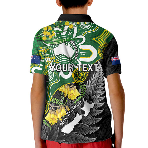 personalised-new-zealand-and-australia-kid-polo-shirt-aboriginal-mix-aotearoa-maori-unique-style