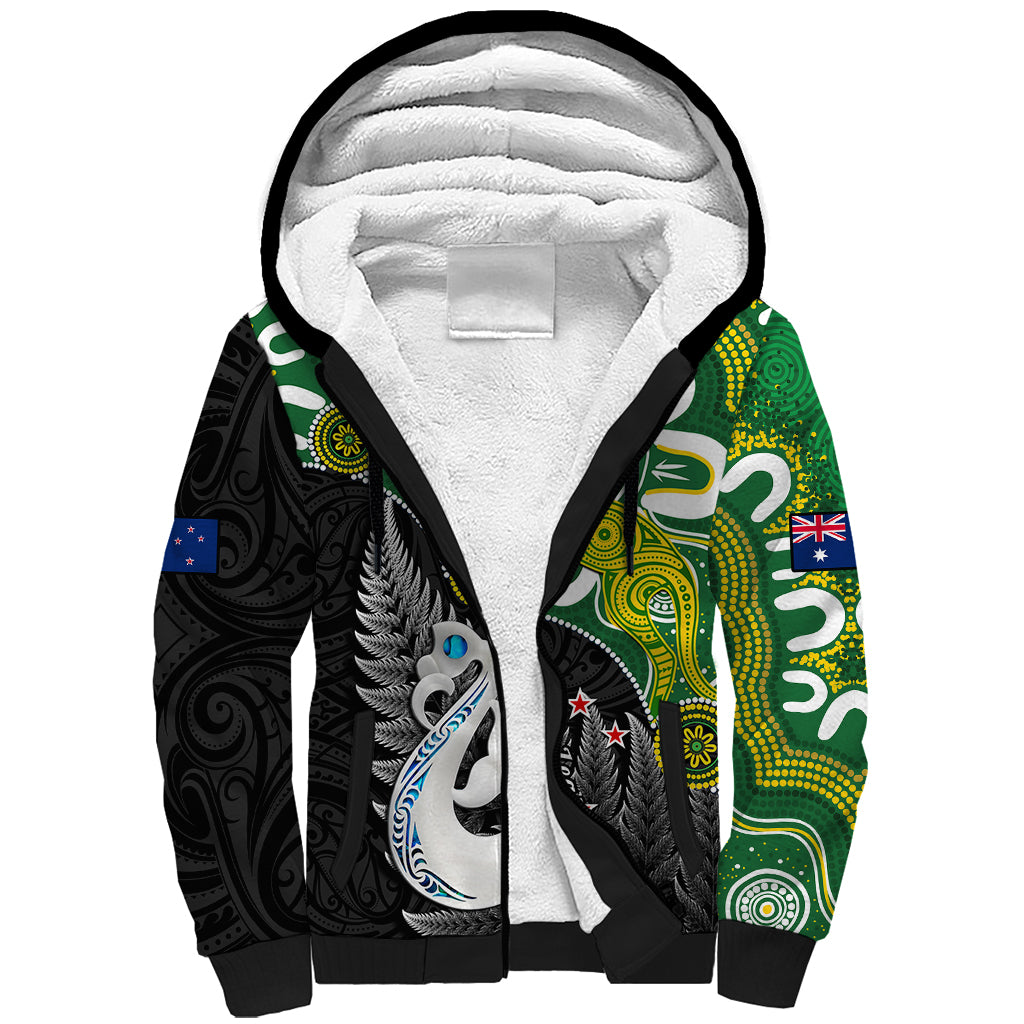 personalised-new-zealand-and-australia-sherpa-hoodie-aboriginal-mix-aotearoa-maori-unique-style