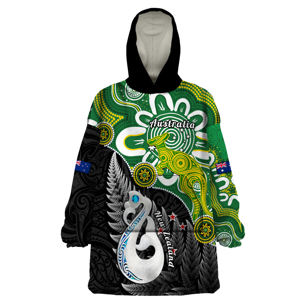 personalised-new-zealand-and-australia-wearable-blanket-hoodie-aboriginal-mix-aotearoa-maori-unique-style