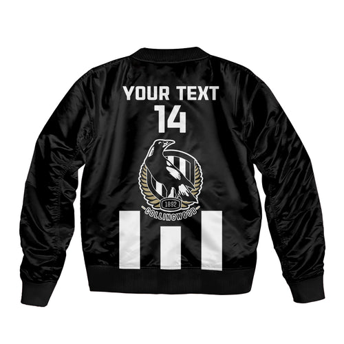 personalised-collingwood-football-2023-sleeve-zip-bomber-jacket-go-magpies-sporty-style