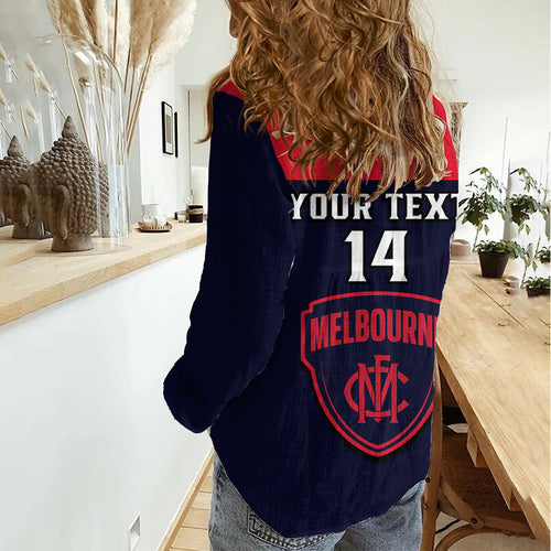 Personalised Melbourne Football 2023 Women Casual Shirt Go Demons Sporty Style LT14
