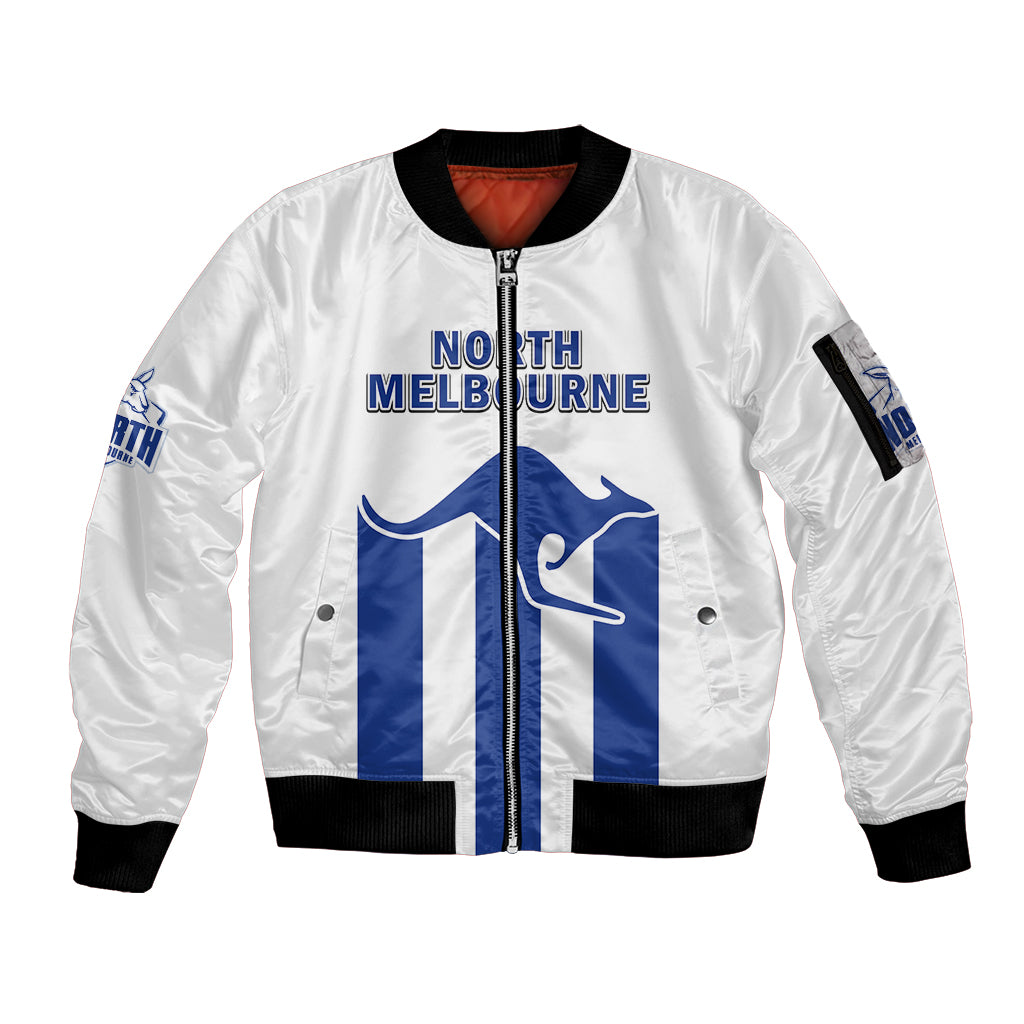 north-melbourne-football-2023-sleeve-zip-bomber-jacket-go-kangaroos-sporty-style