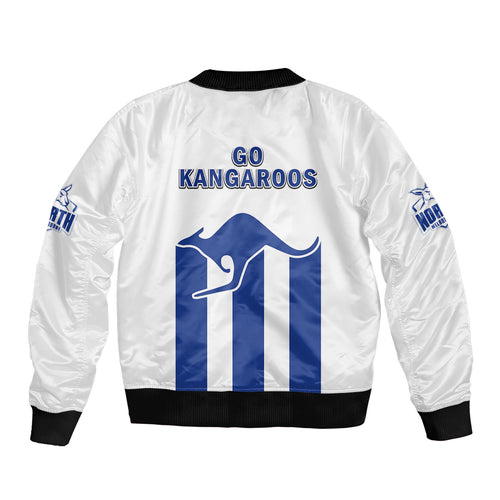 north-melbourne-football-2023-sleeve-zip-bomber-jacket-go-kangaroos-sporty-style
