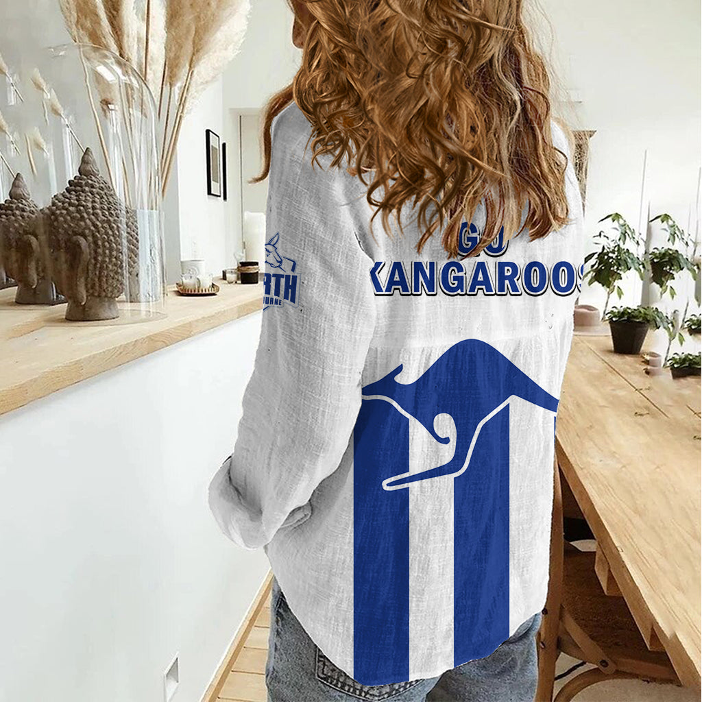 North Melbourne Football 2023 Women Casual Shirt Go Kangaroos Sporty Style LT14