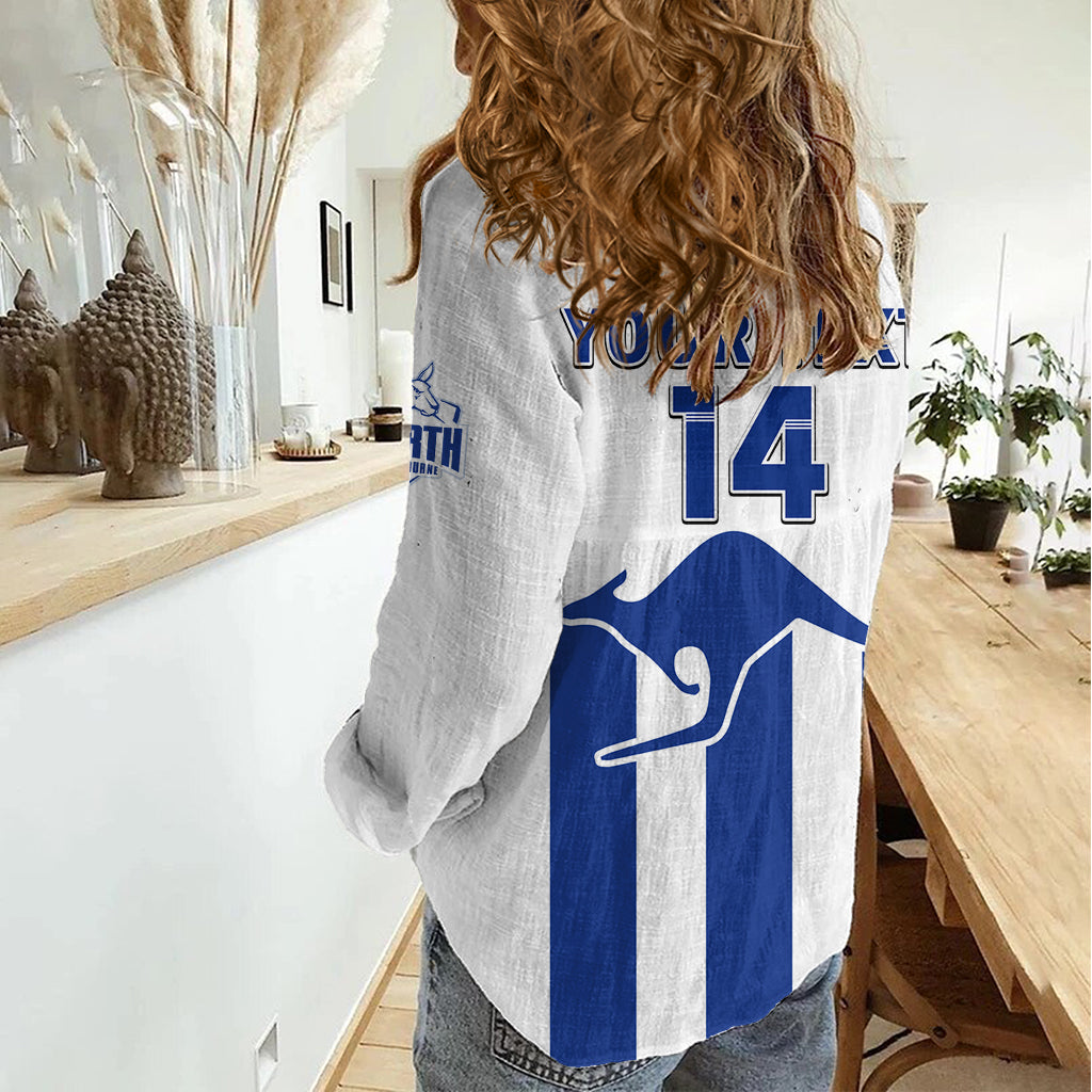 Personalised North Melbourne Football 2023 Women Casual Shirt Go Kangaroos Sporty Style LT14