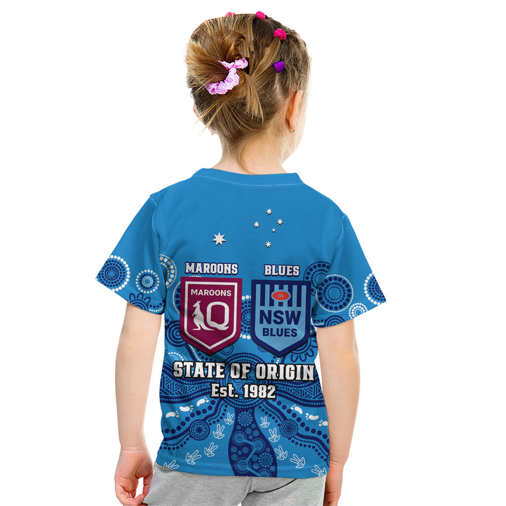 qld-maroons-and-nsw-blues-rugby-kid-t-shirt-state-of-origin-2023-indigenous-blue