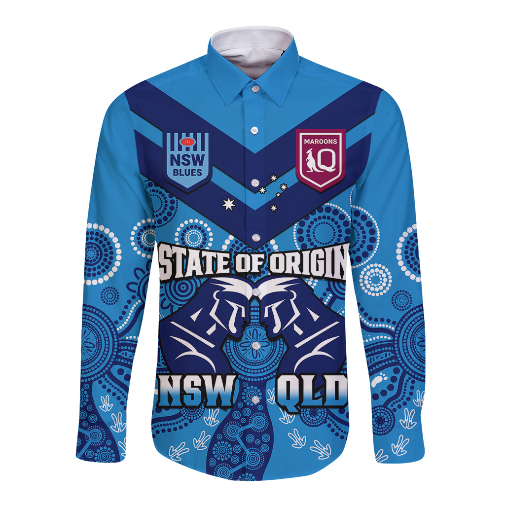 qld-maroons-and-nsw-blues-rugby-long-sleeve-button-shirt-state-of-origin-2023-indigenous-blue