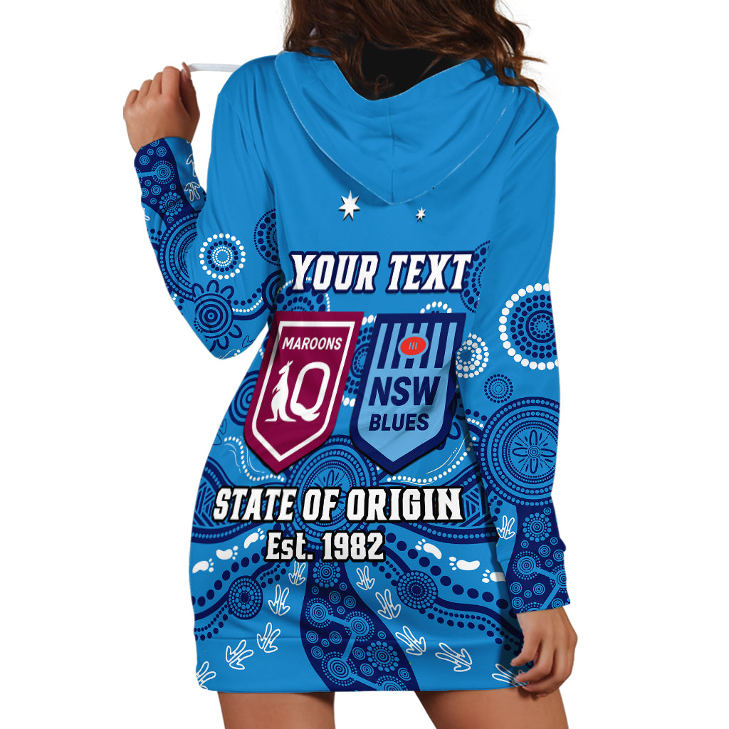 personalised-qld-maroons-and-nsw-blues-rugby-hoodie-dress-state-of-origin-2023-indigenous-blue