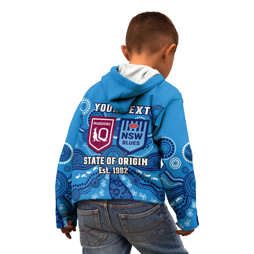 personalised-qld-maroons-and-nsw-blues-rugby-kid-hoodie-state-of-origin-2023-indigenous-blue