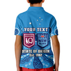 personalised-qld-maroons-and-nsw-blues-rugby-kid-polo-shirt-state-of-origin-2023-indigenous-blue