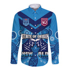 personalised-qld-maroons-and-nsw-blues-rugby-long-sleeve-button-shirt-state-of-origin-2023-indigenous-blue