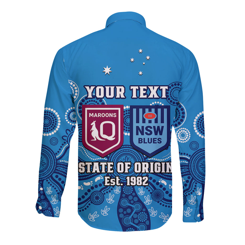 personalised-qld-maroons-and-nsw-blues-rugby-long-sleeve-button-shirt-state-of-origin-2023-indigenous-blue