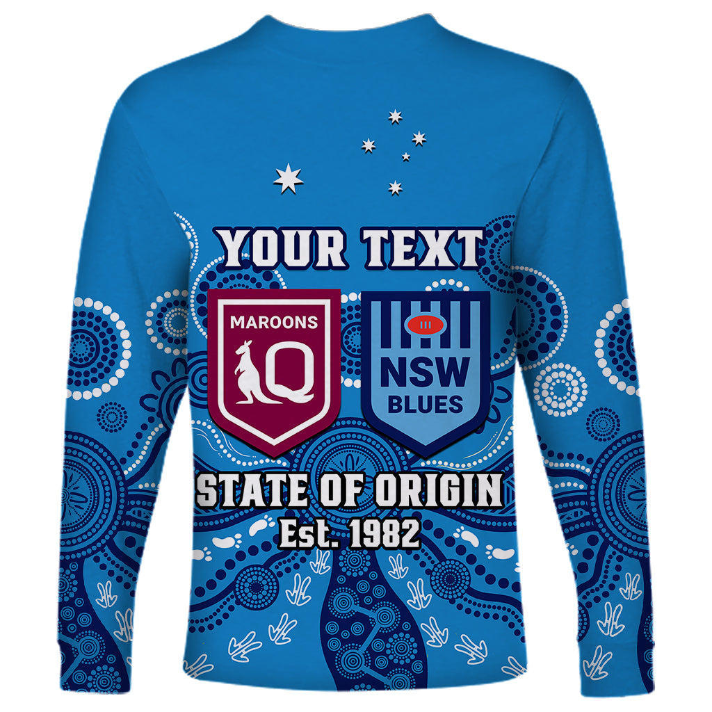 personalised-qld-maroons-and-nsw-blues-rugby-long-sleeve-shirt-state-of-origin-2023-indigenous-blue