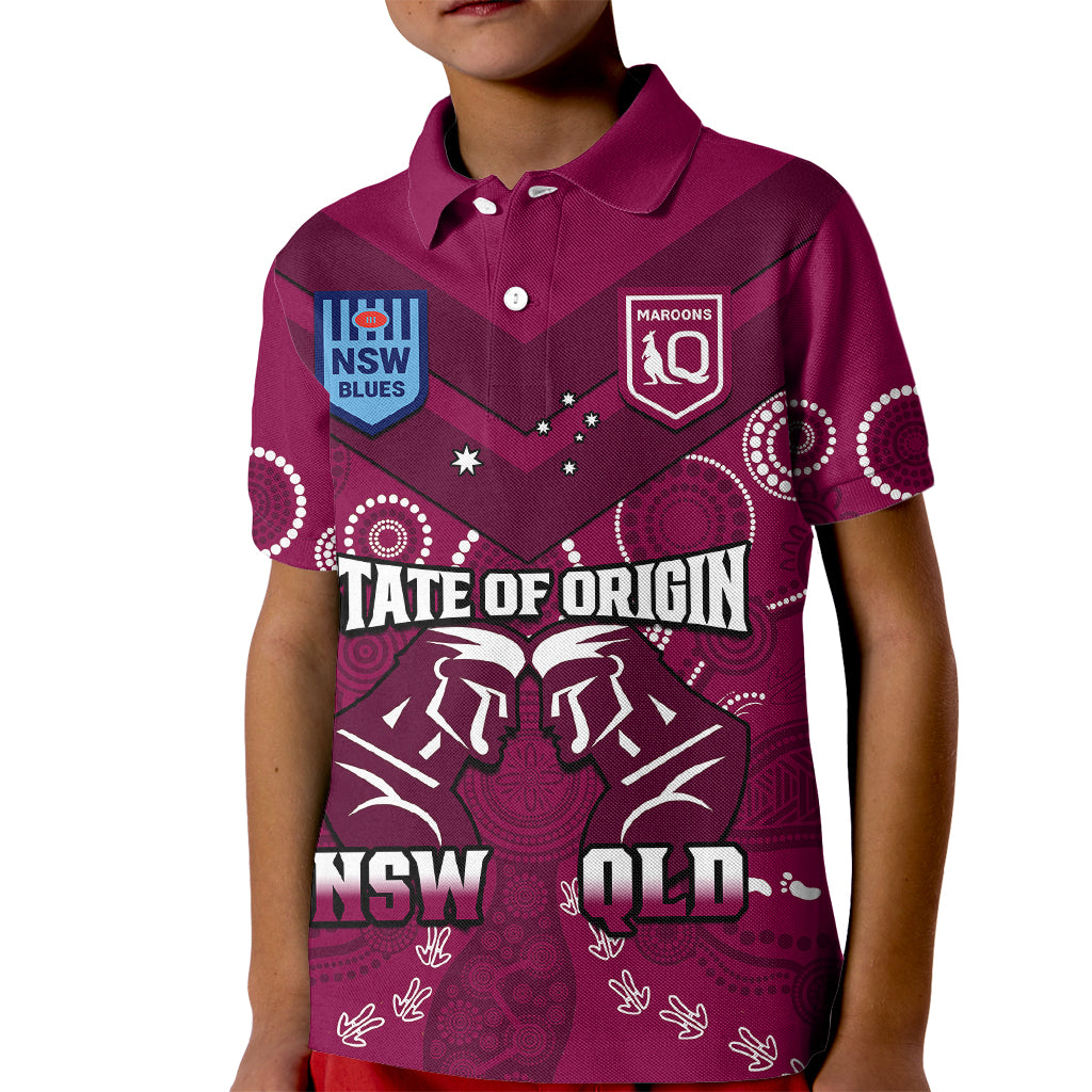 qld-maroons-and-nsw-blues-rugby-kid-polo-shirt-state-of-origin-2023-indigenous-maroon