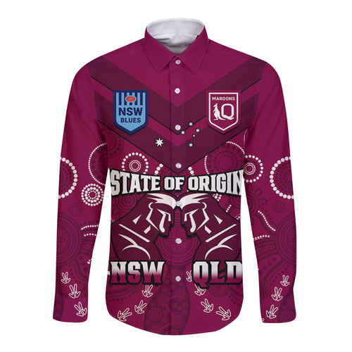 qld-maroons-and-nsw-blues-rugby-long-sleeve-button-shirt-state-of-origin-2023-indigenous-maroon